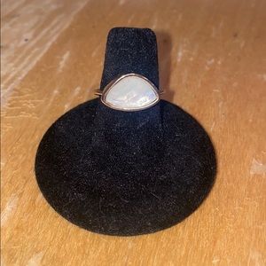 Set of 4 White Glazed stone rings